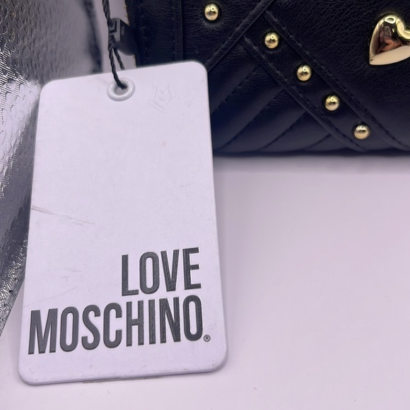 Love Moschino gold heart studded wallet black NWT - Picture 2 of 6